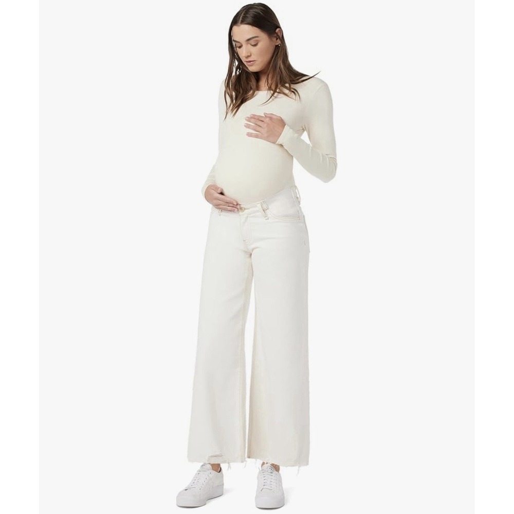 Hudson Women's James Maternity Wide Leg Crop Jean Size 32W